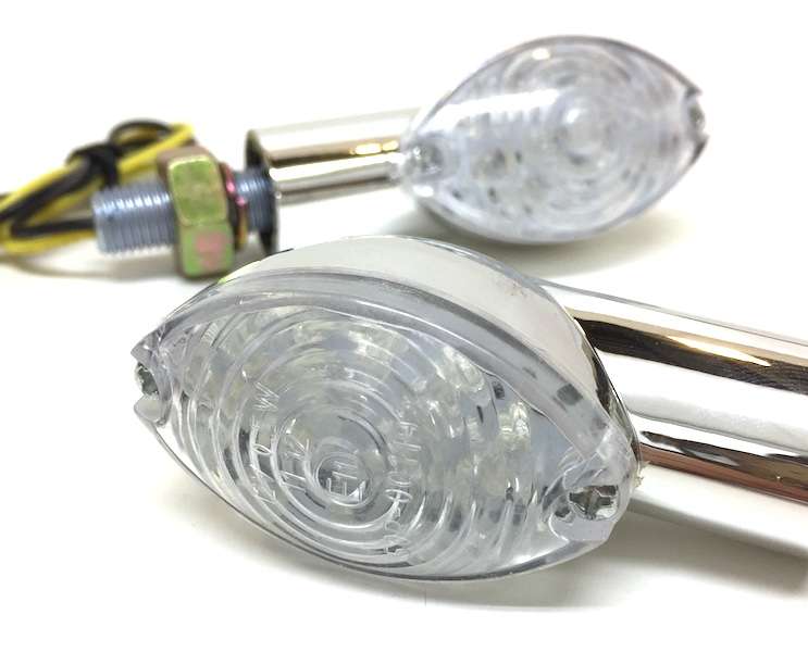 Led Blinker Blinkerleuchte Set Satz Chrom Oval E Gepr Ft F R Roller