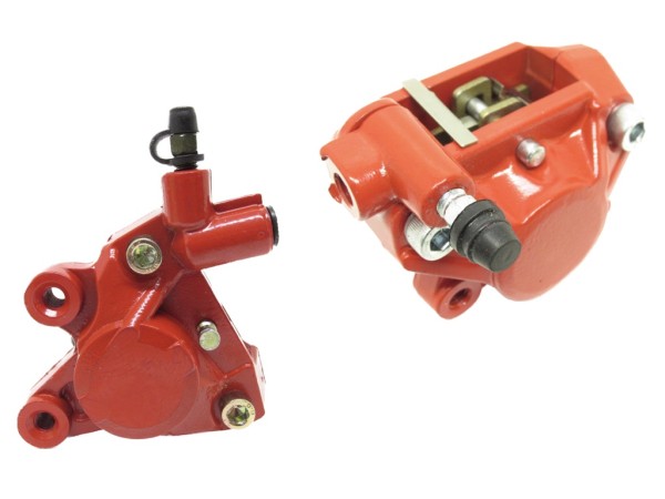 Bremssattel Bremszange Vorne + Hinten rot für Yamaha Aerox MBK Nitro SR 50