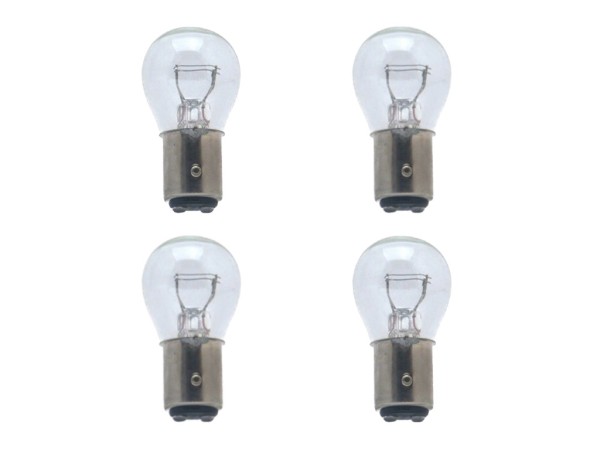 4x Rücklicht Birne Lampe BAY15D 12V 21/5W E-Geprüft Klar für Roller Motorrad