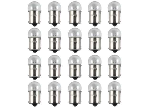 20x Glühlampe BA15S 12V 10W Lampe Birne Klar E-Geprüft Bremslicht Blinker Roller