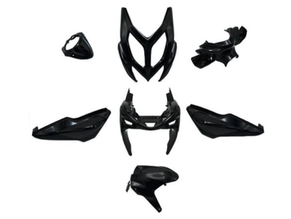 Verkleidungsset 7-teilig Verkleidung Schwarz Matt für Yamaha Aerox 50 2013-2020